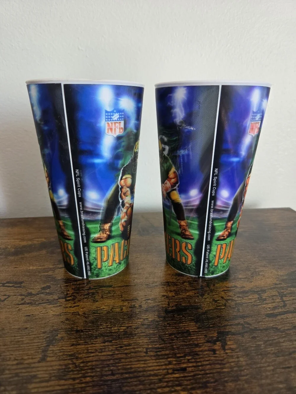 Green Bay Packers 3D Holographic Fan Tumbler - Set of 2
